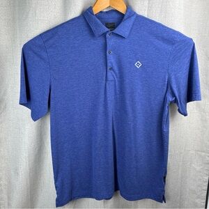 Greg Norman Performance Soft Heathered Indigo Purple Polo XL Golf Play Dry Prep